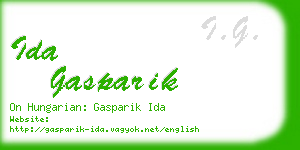 ida gasparik business card